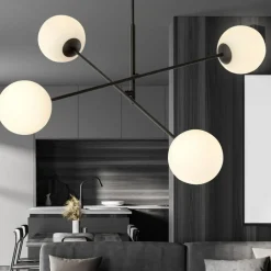 Sklep Kaja Minimalistyczna lampa sufitowa, cztery klosze 1169/4 LINEAR | Kaja Best