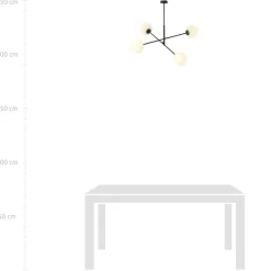 Sklep Kaja Minimalistyczna lampa sufitowa, cztery klosze 1169/4 LINEAR | Kaja Best