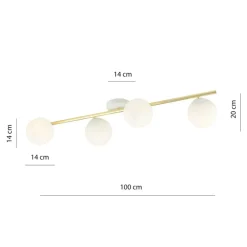 Sklep Kaja Minimalistyczna lampa sufitowa z białymi kulami 1249/4 z serii SPLENDI Sale