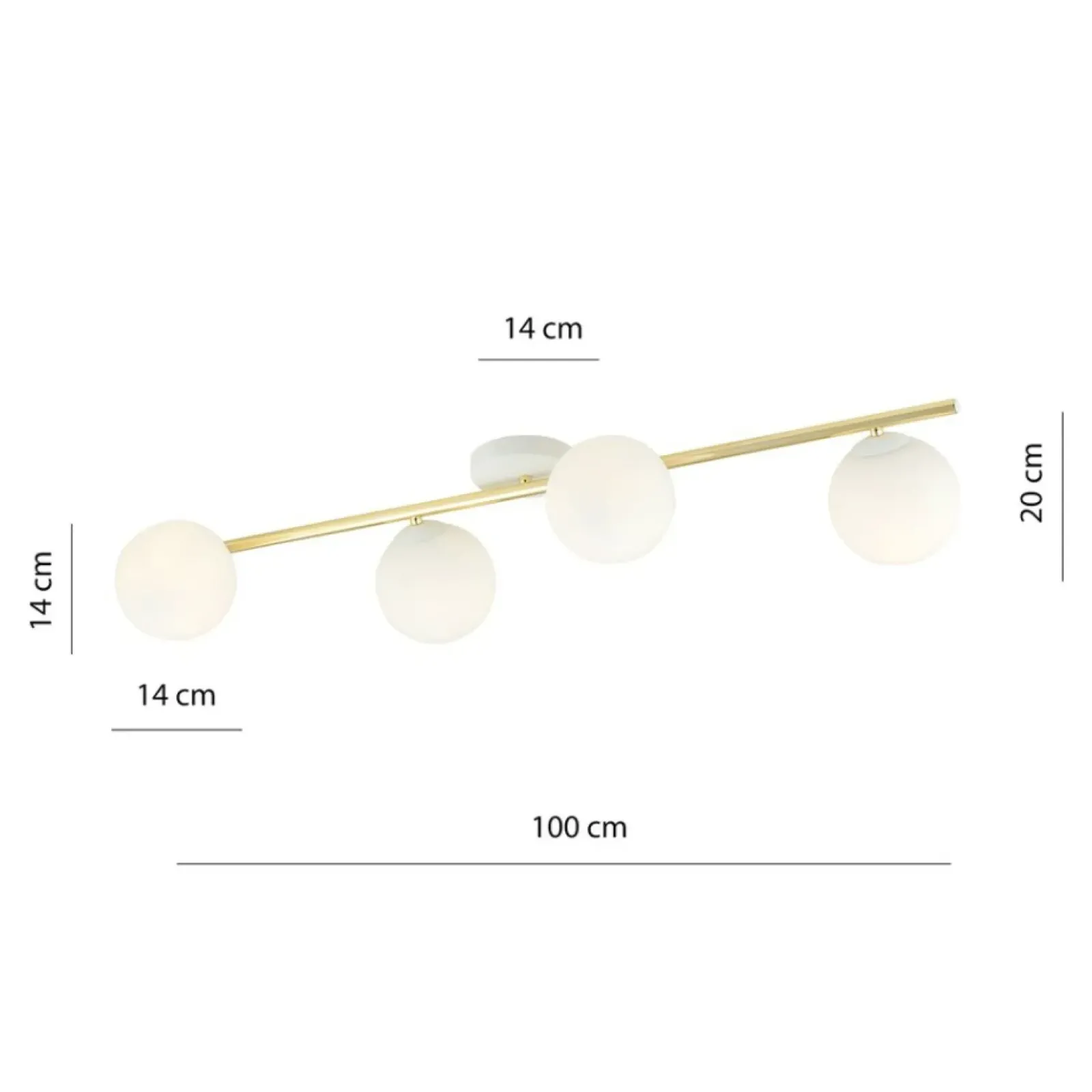 Sklep Kaja Minimalistyczna lampa sufitowa z białymi kulami 1249/4 z serii SPLENDI Sale