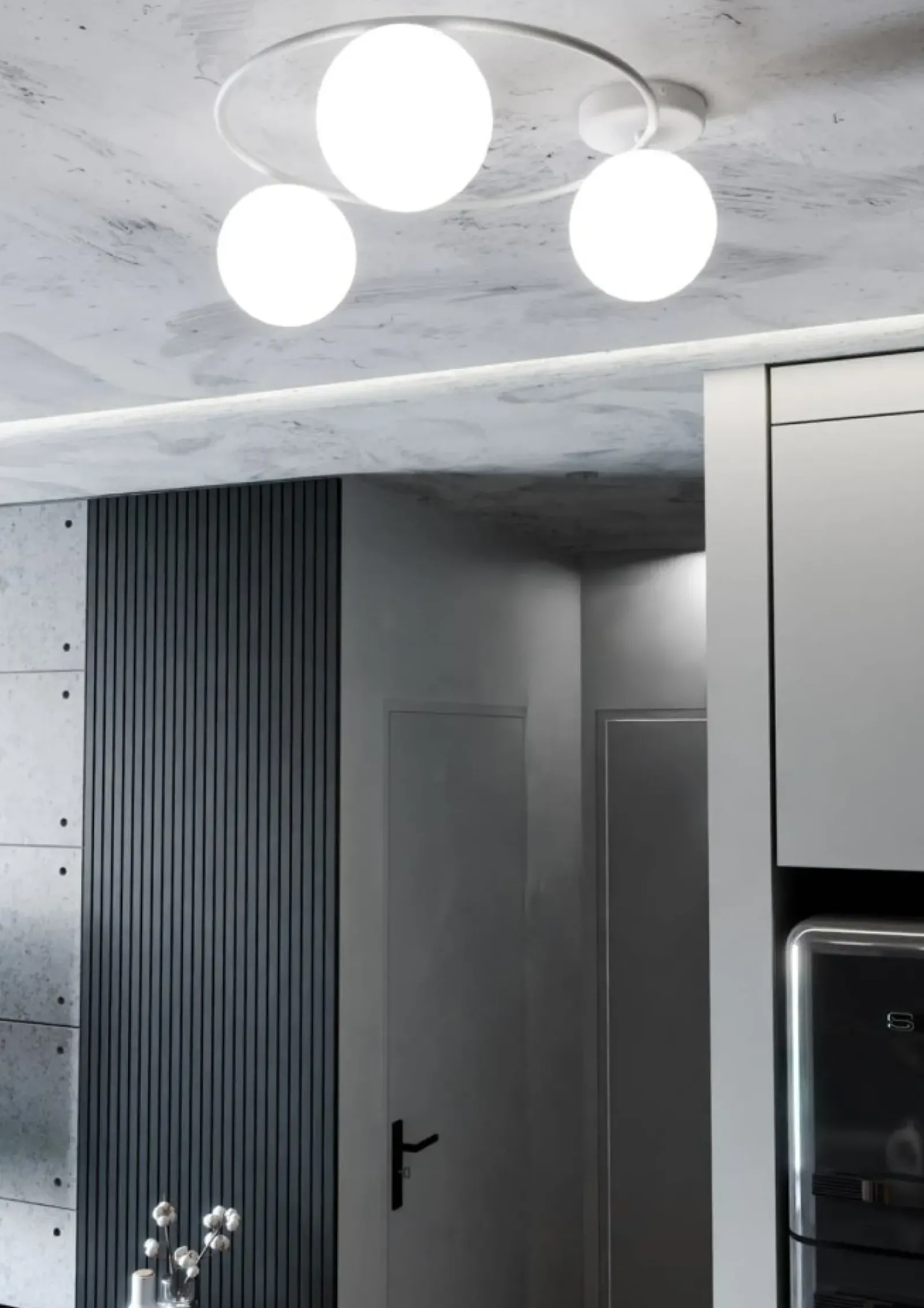 Sklep Kaja Minimalistyczna lampa sufitowa z kloszami 1258/3 z serii SOPRA | Kaja biały Best