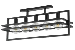 Sklep Kaja Minimalistyczna lampa sufitowa do salonu SIG 32409 z serii MERCI CZ czarny Fashion