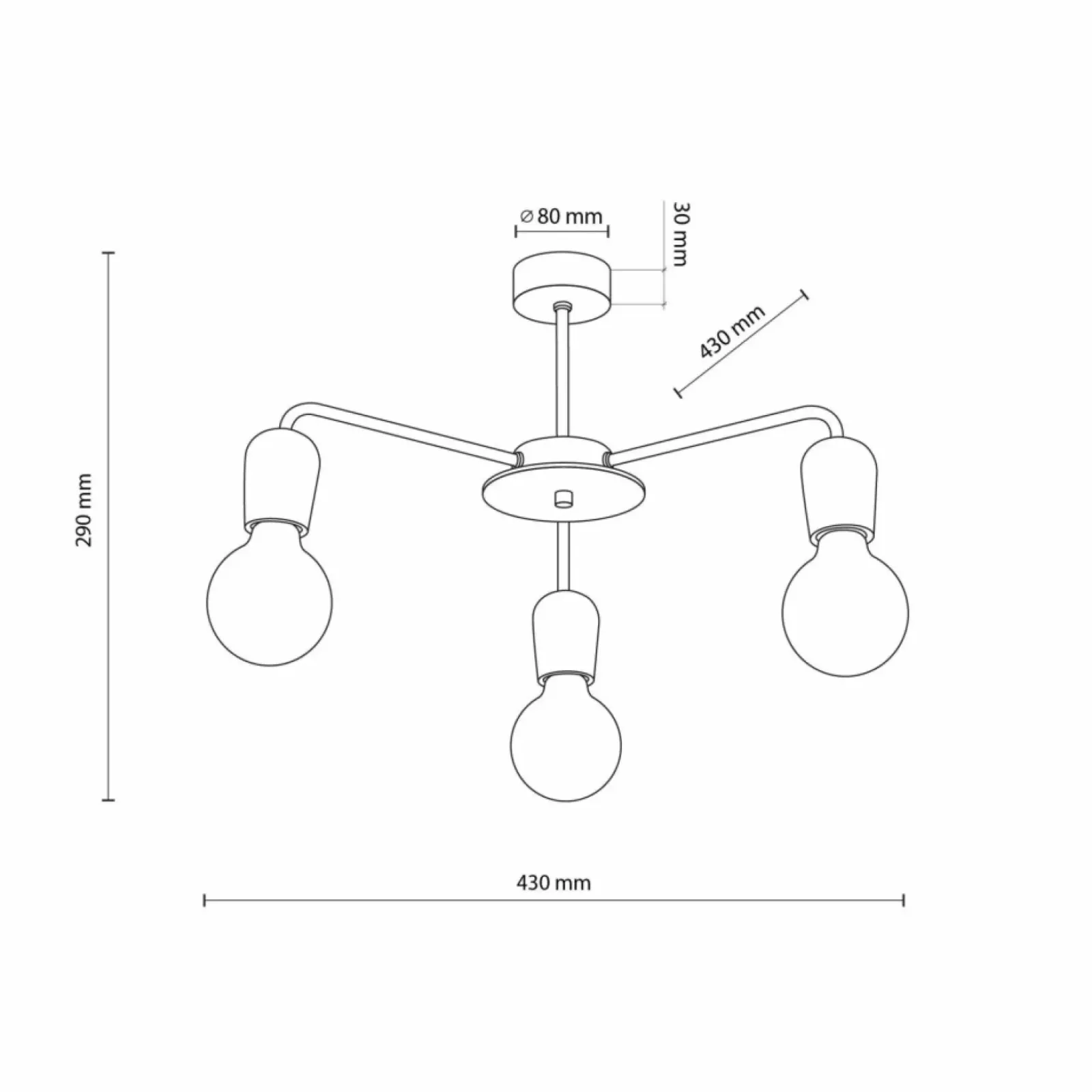 Sklep Kaja Minimalistyczna lampa sufitowa do holu TK 4968 MIRIAM | Kaja Hot