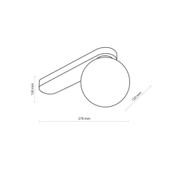 Sklep Kaja Minimalistyczna lampa sufitowa z mleczną kulą TK 5684 z serii BIANCA New