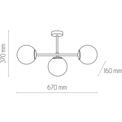 Sklep Kaja Minimalistyczna lampa sufitowa z kloszami TK 6217 CELESTE | Kaja Best