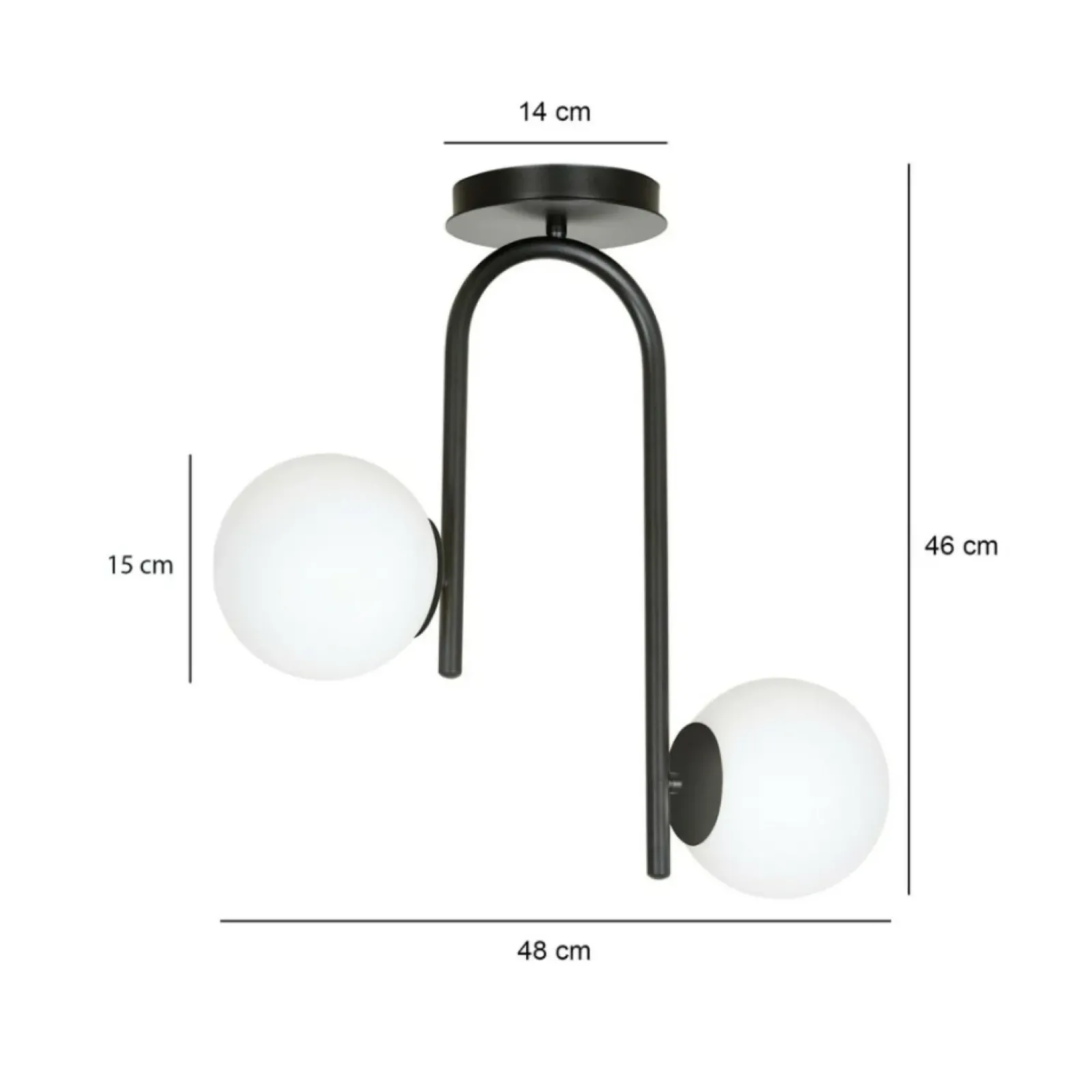 Sklep Kaja Minimalistyczna lampa sufitowa na sztywnym zwisie 1030/2 KALF | Kaja New
