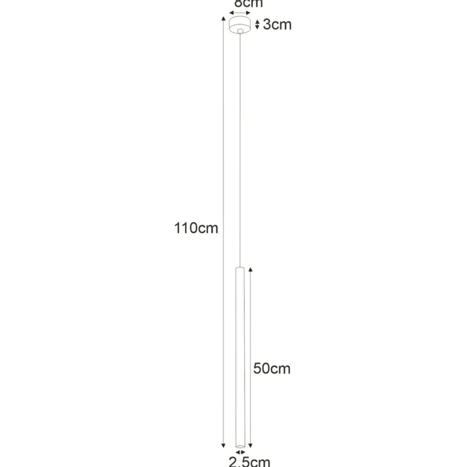 Sklep Kaja Minimalistyczna lampa w kształcie tuby K-4860 GELATO | Kaja czarny Clearance