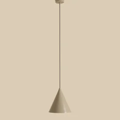 Sklep Kaja Minimalistyczna lampa wisząca, bezowy stożek 1108G17 z serii FORM Zadzwońporabattel.783200183(8-16)/mailsklep@kaja.com.pl Hot