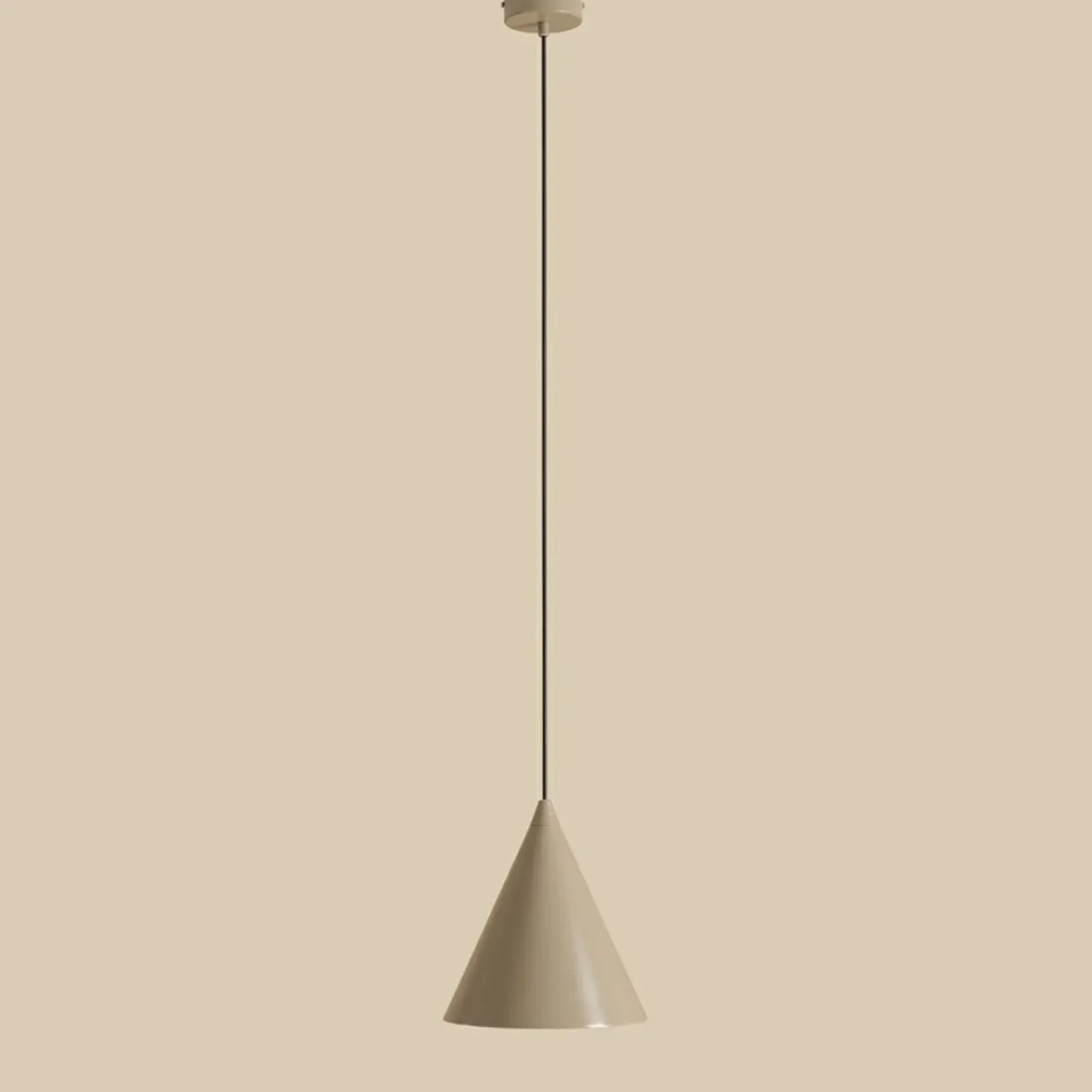 Sklep Kaja Minimalistyczna lampa wisząca, bezowy stożek 1108G17 z serii FORM Zadzwońporabattel.783200183(8-16)/mailsklep@kaja.com.pl Hot