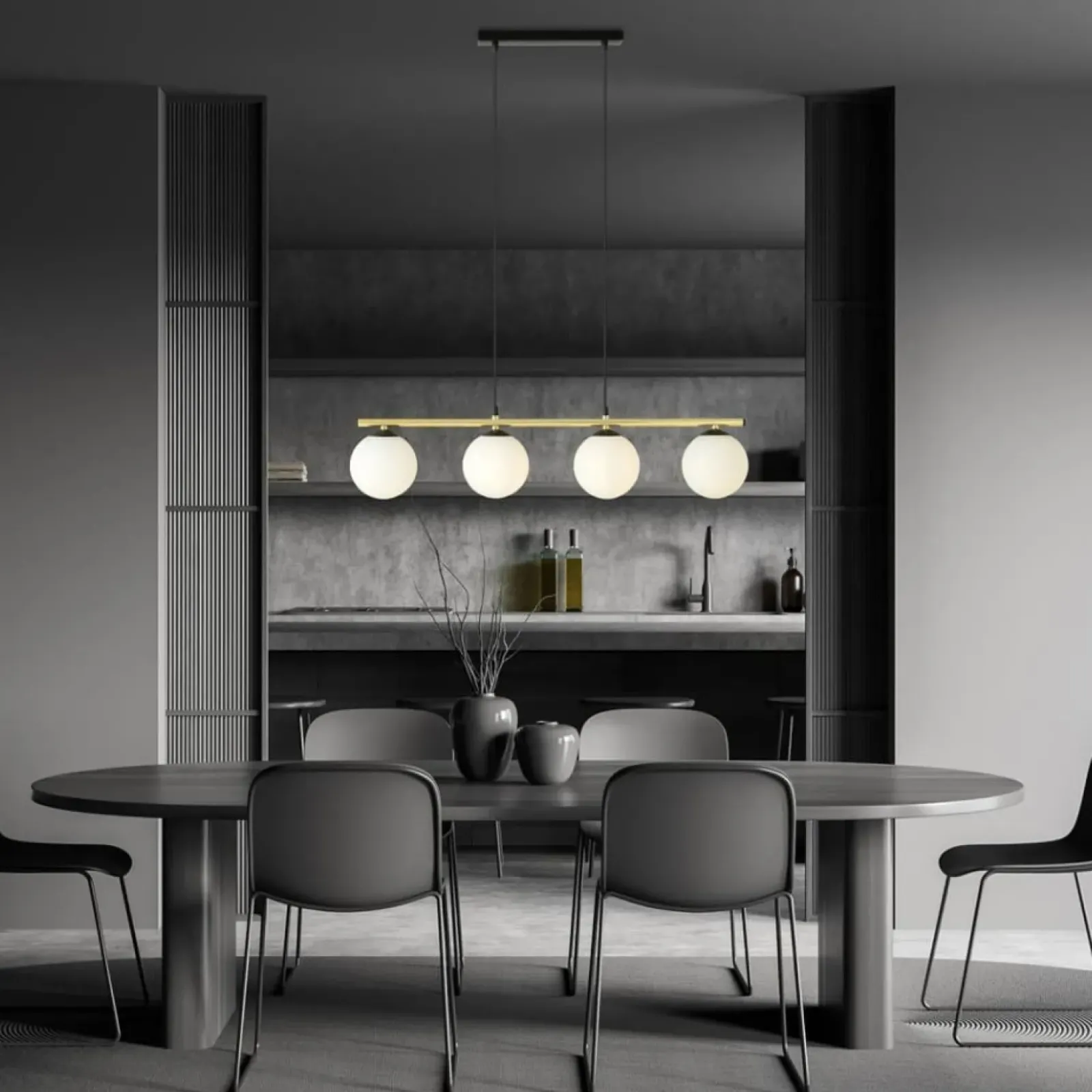 Sklep Kaja Minimalistyczna lampa wisząca and wyspę kuchenną 1254/4 z serii ALLORA Flash Sale