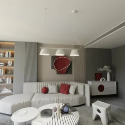 Sklep Kaja Minimalistyczna lampa wisząca nad stół 1338/3 GELATO | Kaja biały Hot