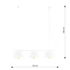 Sklep Kaja Minimalistyczna lampa wisząca nad stół 1338/3 GELATO | Kaja biały Hot