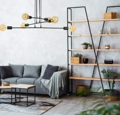 Sklep Kaja Minimalistyczna lampa wisząca z czarną oprawą 696/6 | Kaja Oświetlenie czarny Hot