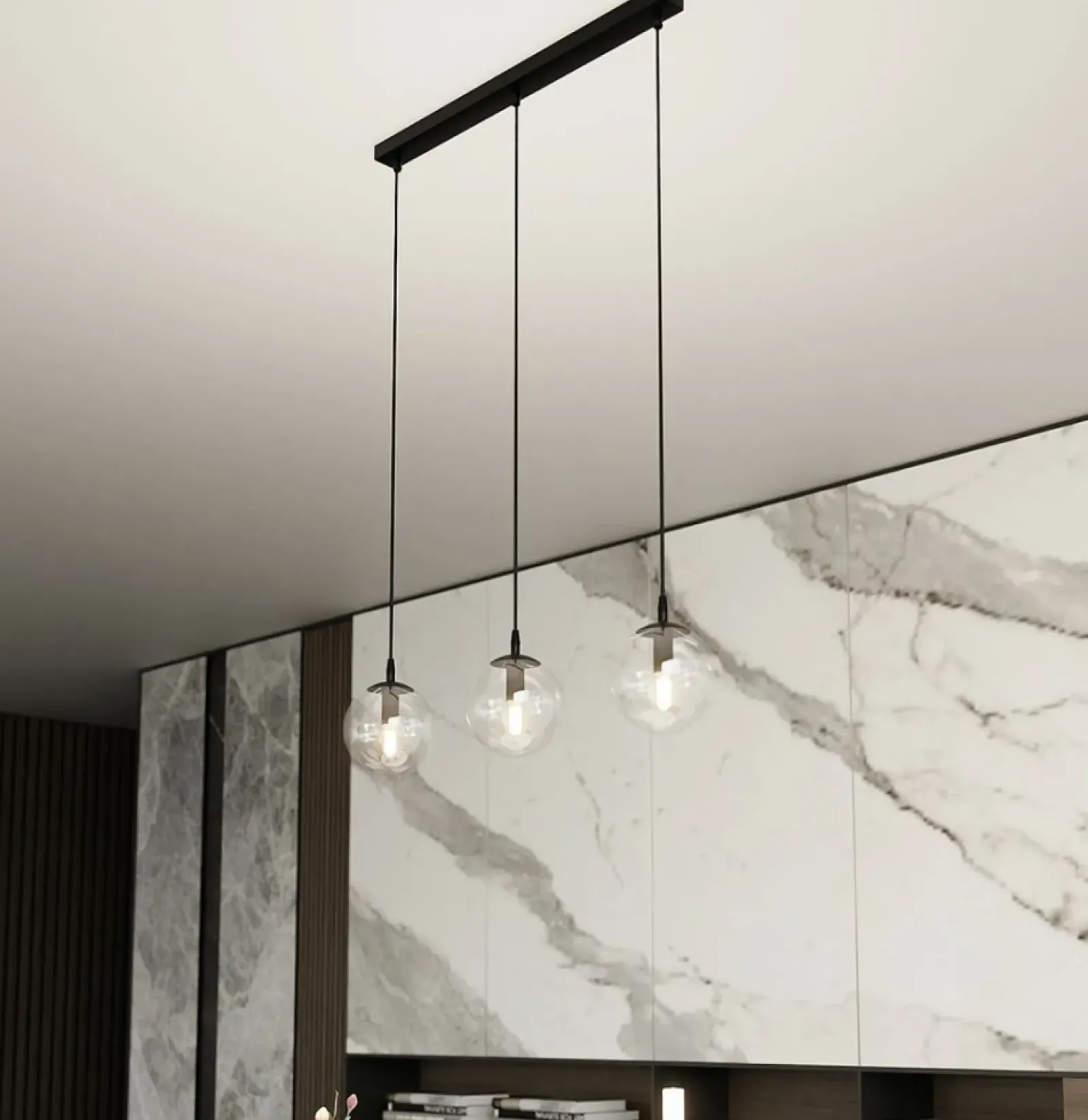 Sklep Kaja Minimalistyczna lampa wisząca z kloszami 711/3 | Kaja Oświetlenie Fashion