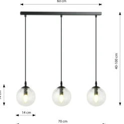 Sklep Kaja Minimalistyczna lampa wisząca z kloszami 711/3 | Kaja Oświetlenie Fashion