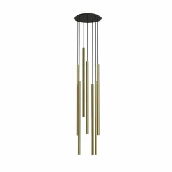 Sklep Kaja Minimalistyczna lampa wisząca ze złotymi tubami 7668 LASER | Kaja Outlet