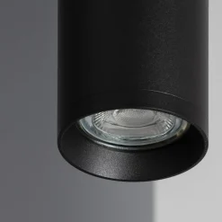 Sklep Kaja Minimalistyczna lampa wisząca, czarna tuba ABR-ZSC-GU10 ECHO | Kaja czarny Fashion