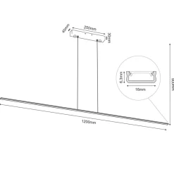 Sklep Kaja Minimalistyczna lampa wisząca nad stół 120cm 3000K ANT 5000 SLIM P Cheap