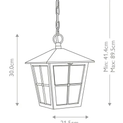 Sklep Kaja Minimalistyczna lampa wisząca BL48M-BLACK z serii CANTERBURY* Lampy Ogrodowe Stojące
