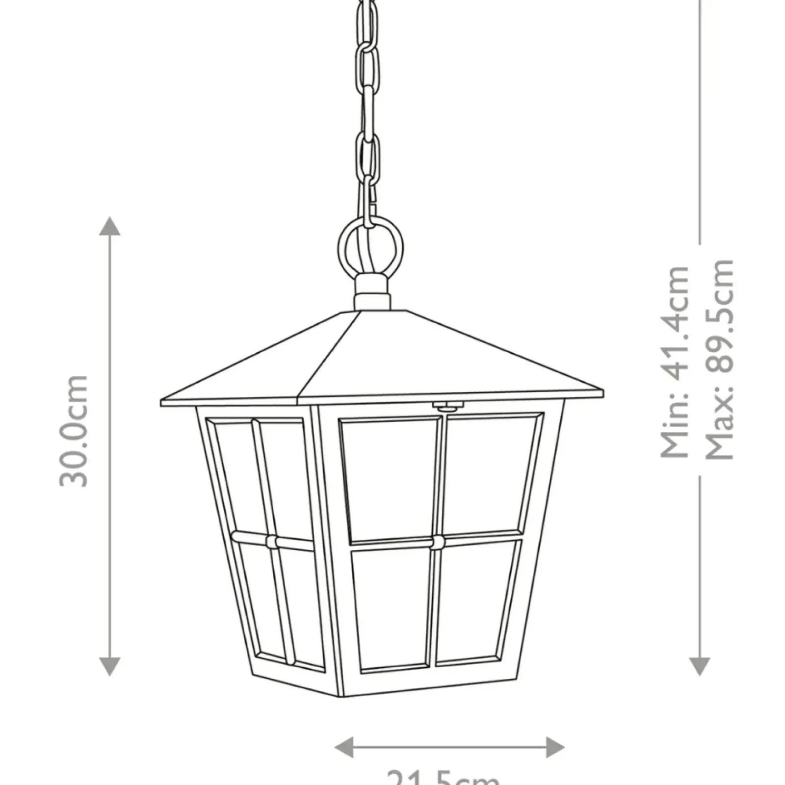 Sklep Kaja Minimalistyczna lampa wisząca BL48M-BLACK z serii CANTERBURY* Lampy Ogrodowe Stojące
