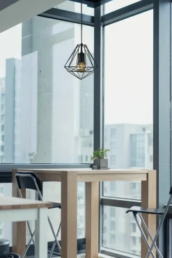 Sklep Kaja Minimalistyczna lampa wisząca do jadalni K-4018 MARKO | Kaja czarny Outlet