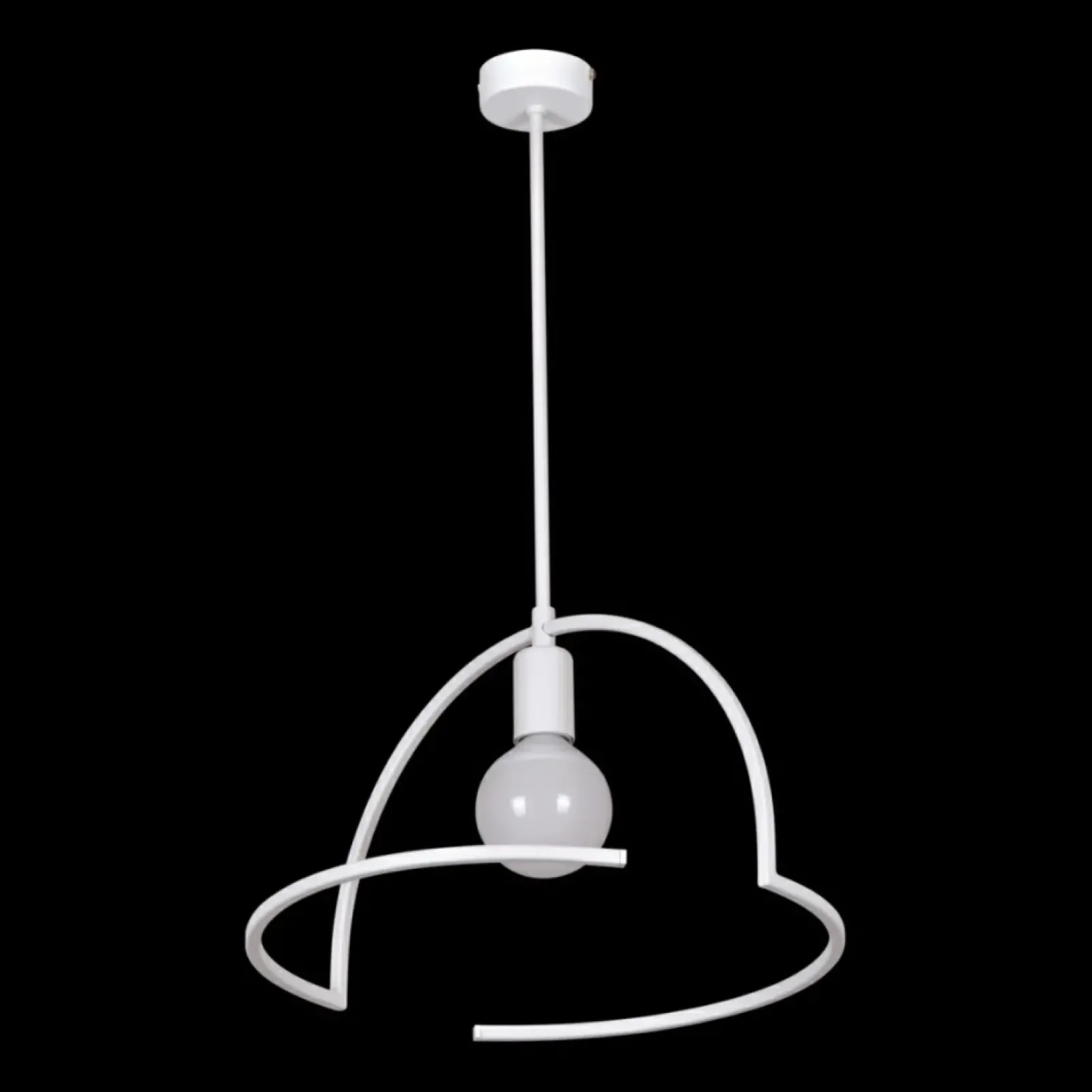 Sklep Kaja Minimalistyczna lampa wisząca do sypialni K-4658 TIGRA | Kaja biały Shop