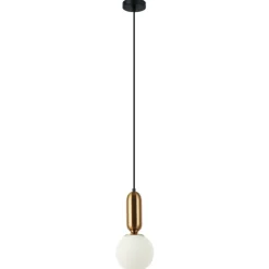 Sklep Kaja Minimalistyczna lampa wisząca PND-02340-1S-BRO ALDEVA | Kaja Discount