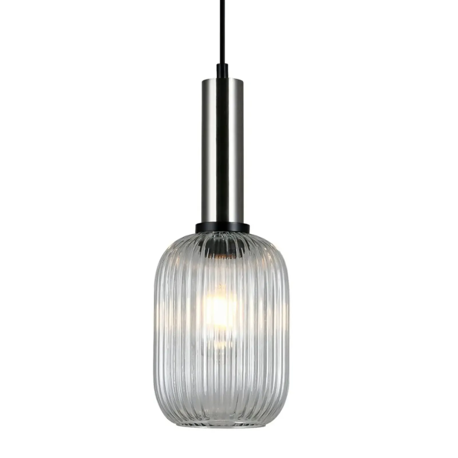 Sklep Kaja Minimalistyczna lampa wisząca PND-5588-1M-SC+CL ANTIOLA | Kaja Discount
