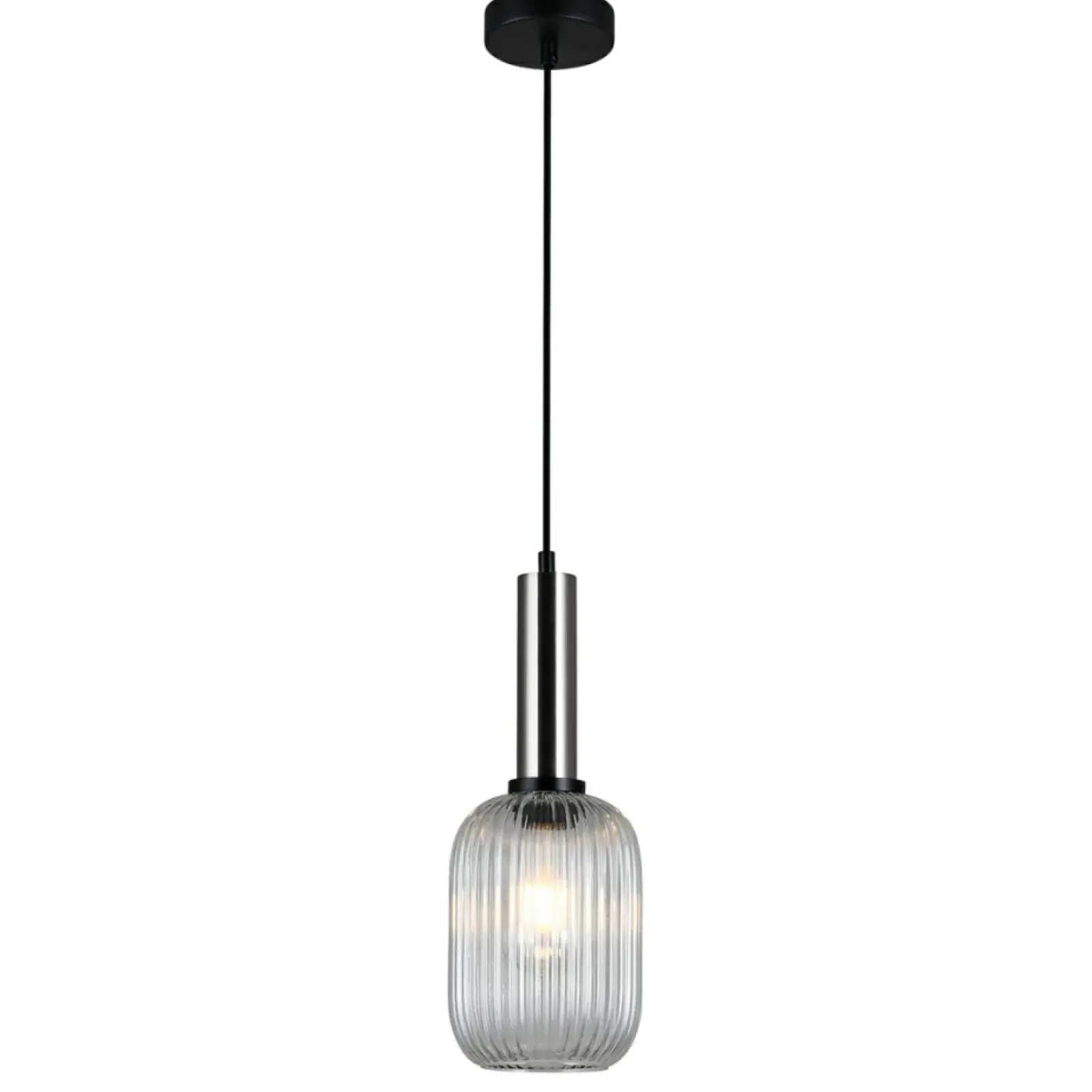Sklep Kaja Minimalistyczna lampa wisząca PND-5588-1M-SC+CL ANTIOLA | Kaja Discount