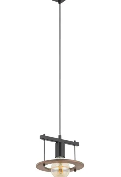 Sklep Kaja Minimalistyczna lampa wisząca z drewnianą obręczą SIG 32483 COFFEE Shop