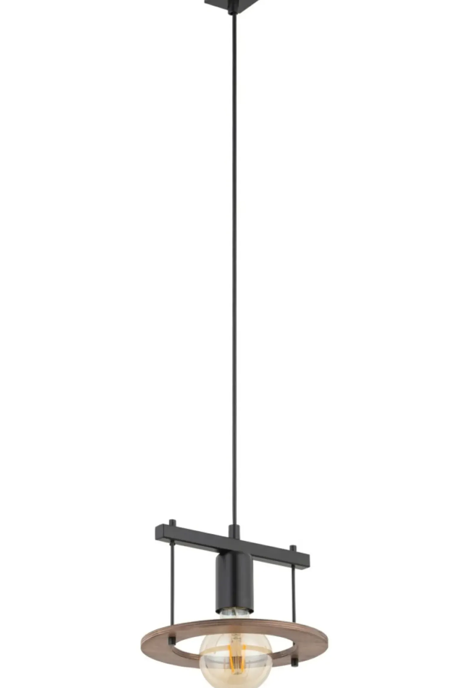 Sklep Kaja Minimalistyczna lampa wisząca z drewnianą obręczą SIG 32483 COFFEE Shop