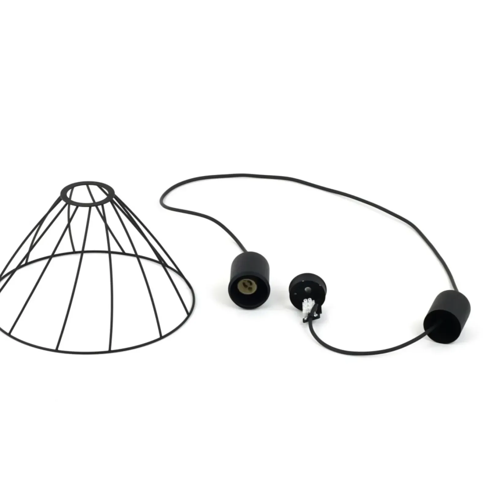 Sklep Kaja Minimalistyczna lampa wisząca z drutu TK 10160 MODESTO BLACK | Kaja Clearance