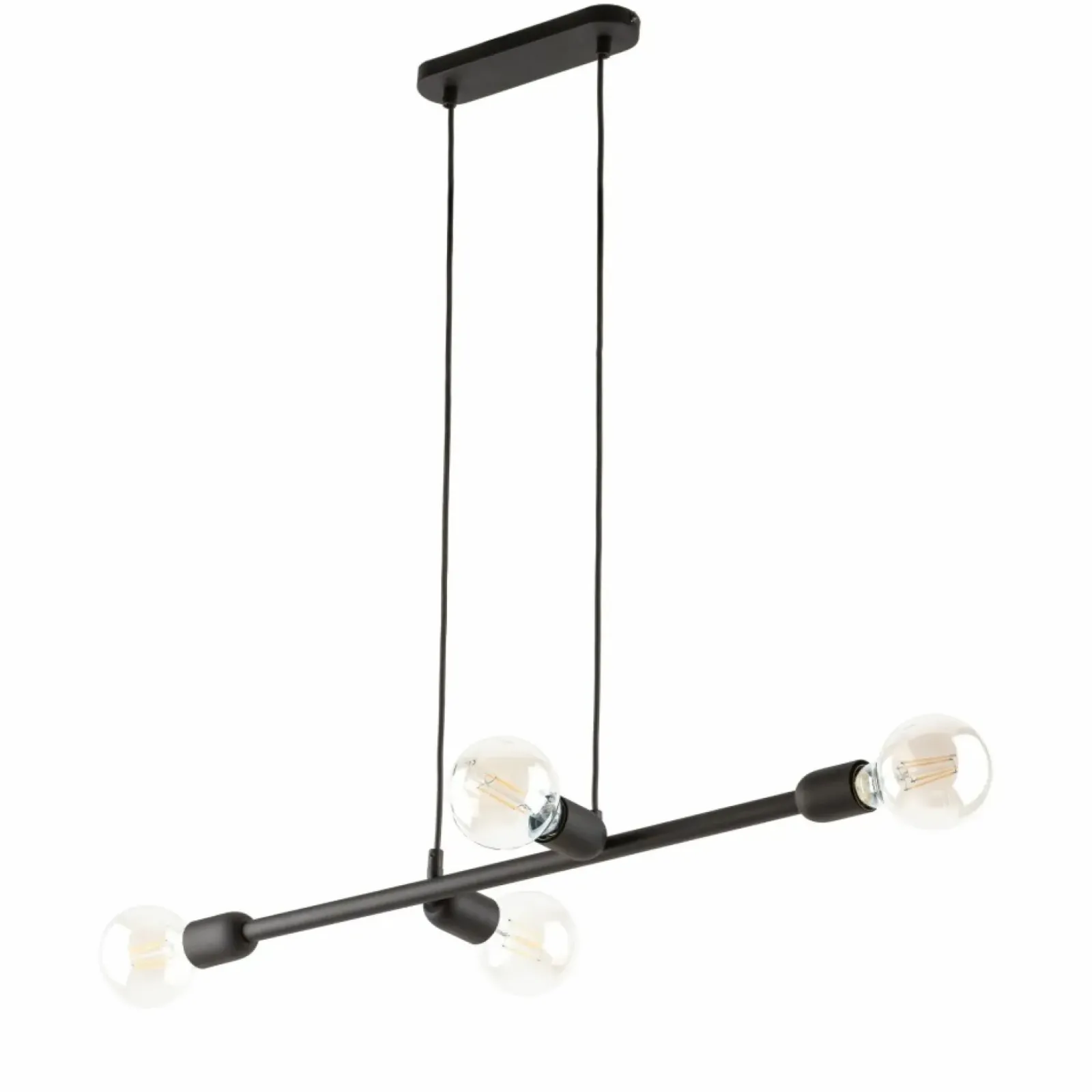 Sklep Kaja Minimalistyczna lampa wisząca na ozdobne żarówki TK 4836 z serii PORTO czarny Fashion