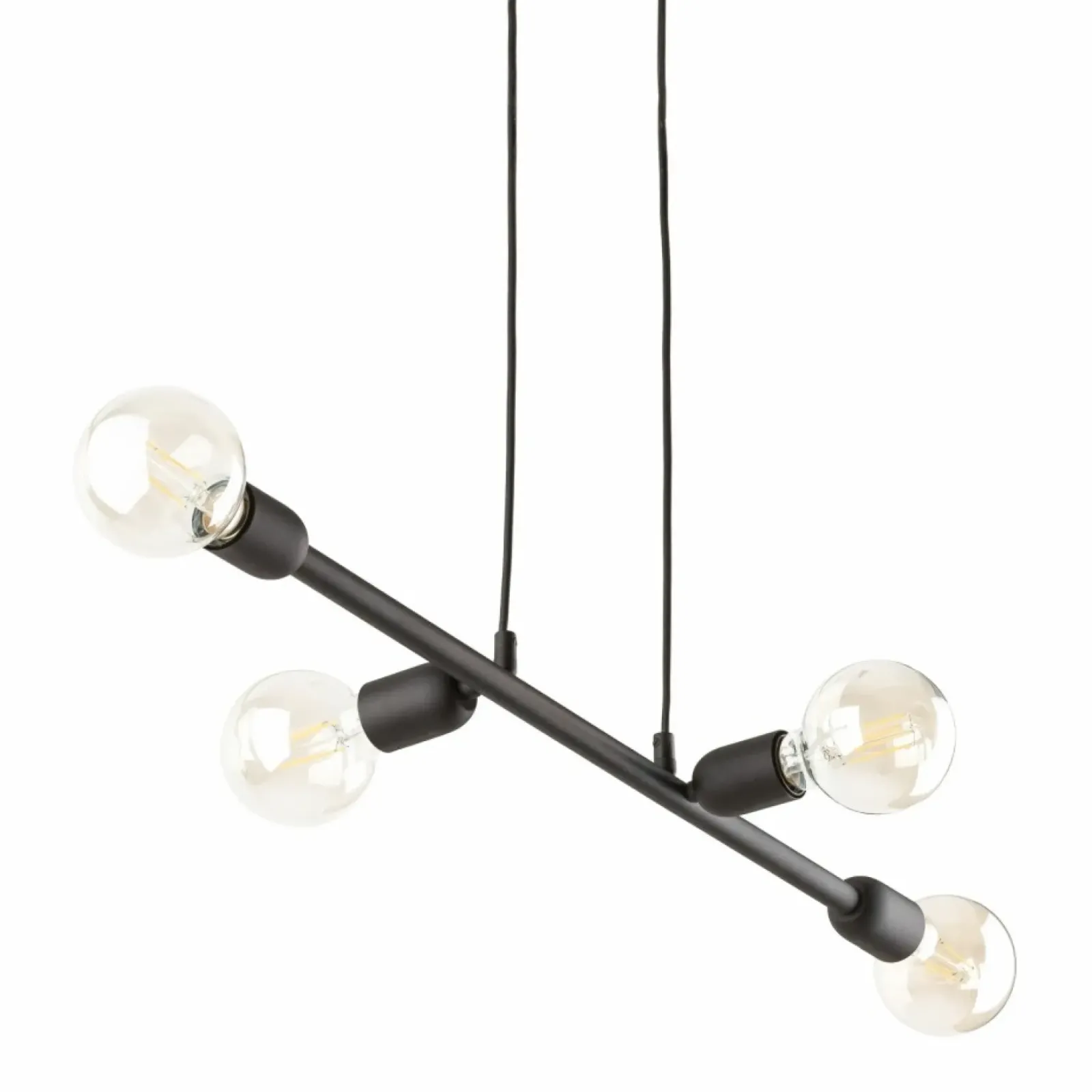 Sklep Kaja Minimalistyczna lampa wisząca na ozdobne żarówki TK 4836 z serii PORTO czarny Fashion