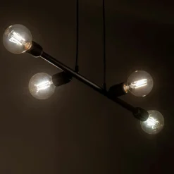 Sklep Kaja Minimalistyczna lampa wisząca na ozdobne żarówki TK 4836 z serii PORTO czarny Fashion