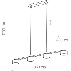 Sklep Kaja Minimalistyczna lampa wisząca nad stół TK 6244 DALLAS | Kaja czarny Flash Sale