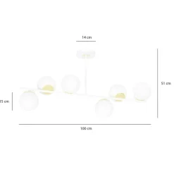 Sklep Kaja Minimalistyczna lampa ze złotymi elementami 1023/6 FLOKI | Kaja Cheap