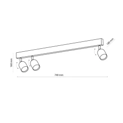Sklep Kaja Minimalistyczna listwa sufitowa z reflektorami TK 6318 z serii TOP biały Store
