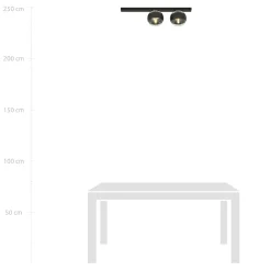 Sklep Kaja Minimalistyczna listwa ze szklanymi kloszami 1123/2 FIT | Kaja* Plafony Nowoczesne