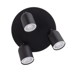 Sklep Kaja Minimalistyczna, okrągła, czarna lampa z reflektorami TK 4760 TOP* Plafony Nowoczesne