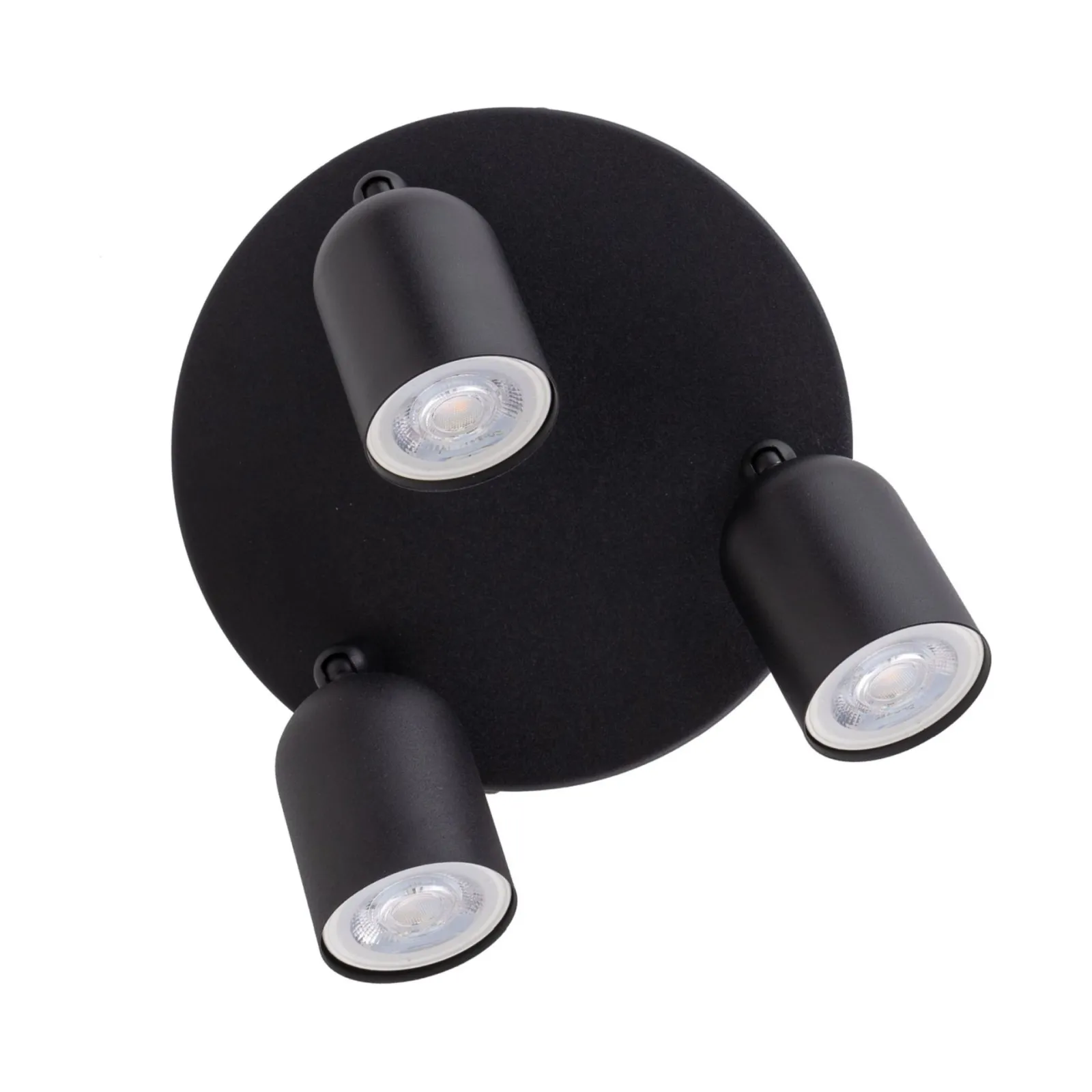 Sklep Kaja Minimalistyczna, okrągła, czarna lampa z reflektorami TK 4760 TOP* Plafony Nowoczesne