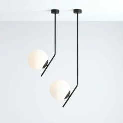 Sklep Kaja Minimalistyczna, prosta lampa sufitowa z kloszem 1095PL_G1 GALLIA* Plafony Nowoczesne