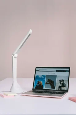 Sklep Kaja Minimalistyczna, prosta lampka LED K-MT-205 BIAŁY ASTON | Kaja* Lampki Biurkowe|Lampy Led