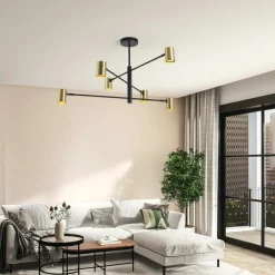 Sklep Kaja Minimalistyczna, regulowana lampa do salonu LP-731/6P GD z serii SNOW Outlet