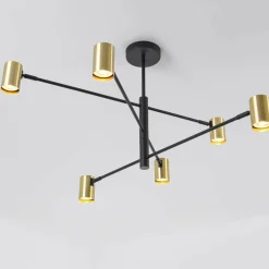 Sklep Kaja Minimalistyczna, regulowana lampa do salonu LP-731/6P GD z serii SNOW Outlet
