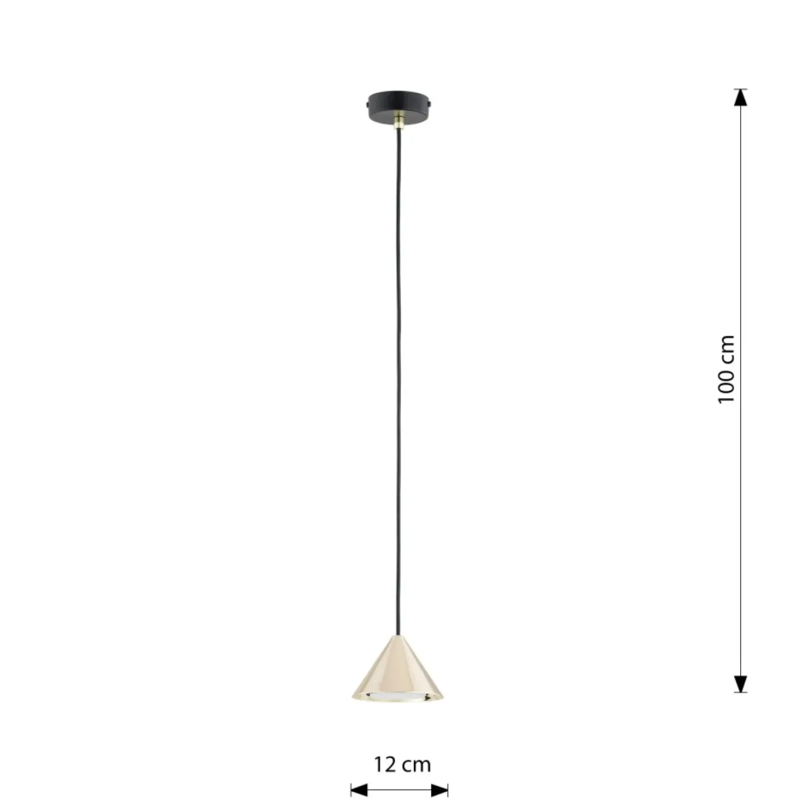 Sklep Kaja Minimalistyczna, stożkowa lampa wisząca 1329/1 ELIT | Kaja Oświetlenie Hot