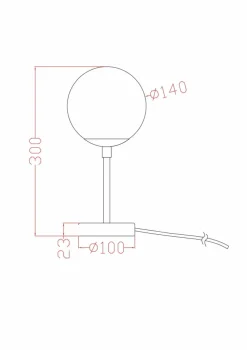 Sklep Kaja Minimalistyczna, złota lampa stołowa z kulą LP-002/1T S z serii DORADO* Nowoczesne Lampki Stołowe