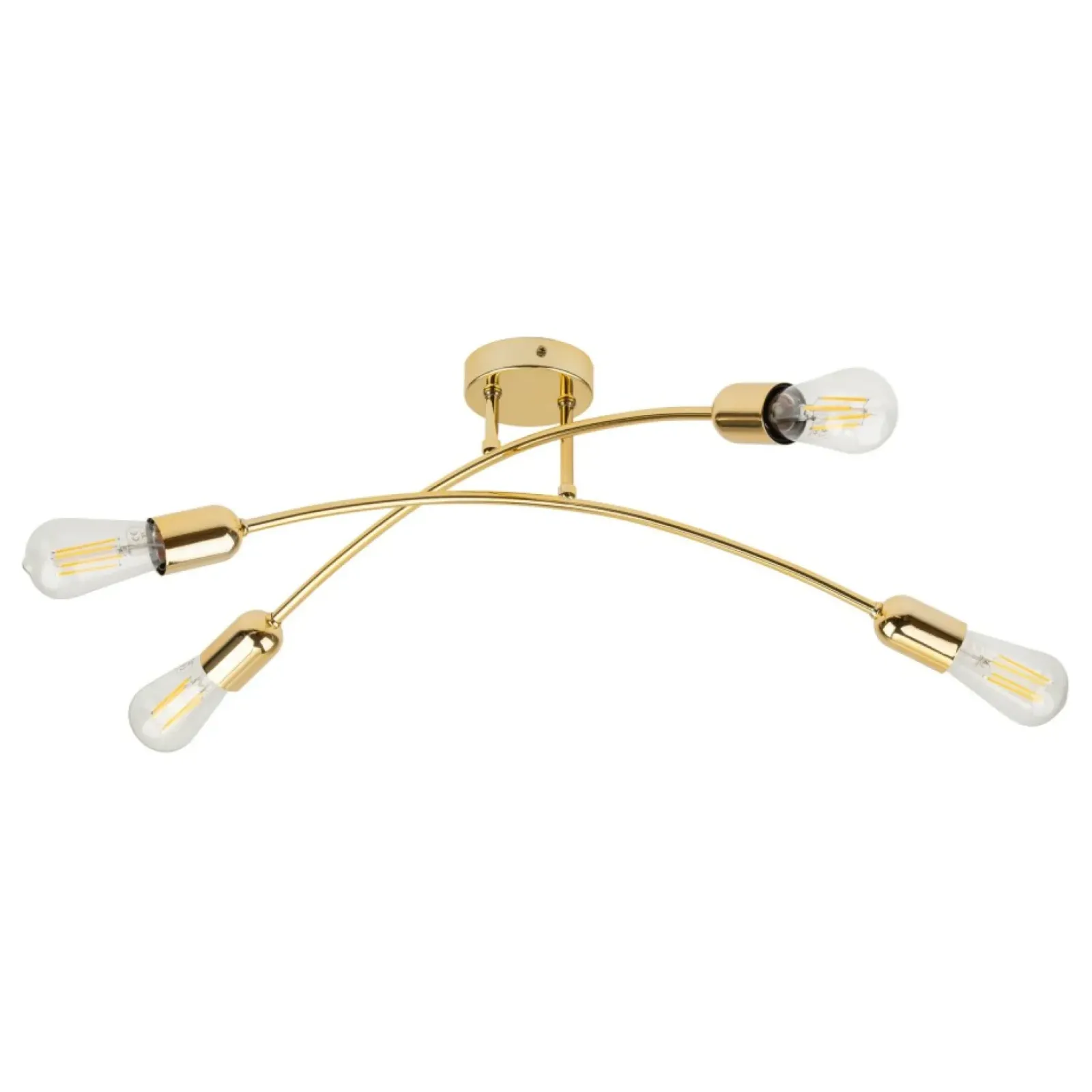 Sklep Kaja Minimalistyczna, złota lampa sufitowa bez kloszy TK 4688 z serii HELIX złoty Sale