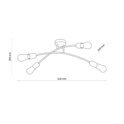 Sklep Kaja Minimalistyczna, złota lampa sufitowa bez kloszy TK 4688 z serii HELIX złoty Sale