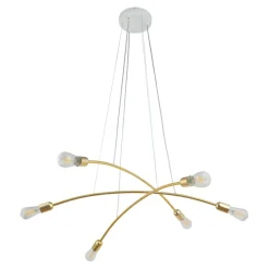 Sklep Kaja Minimalistyczna, złota lampa wisząca bez kloszy TK 5621 z serii HELIX złoty Flash Sale